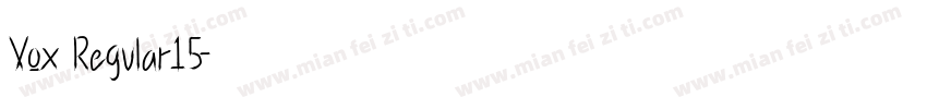 Vox Regular15字体转换